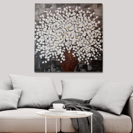 Wallity Cuadro de Pintura al Óleo Decorativa Multicolor 70 x 70 cm